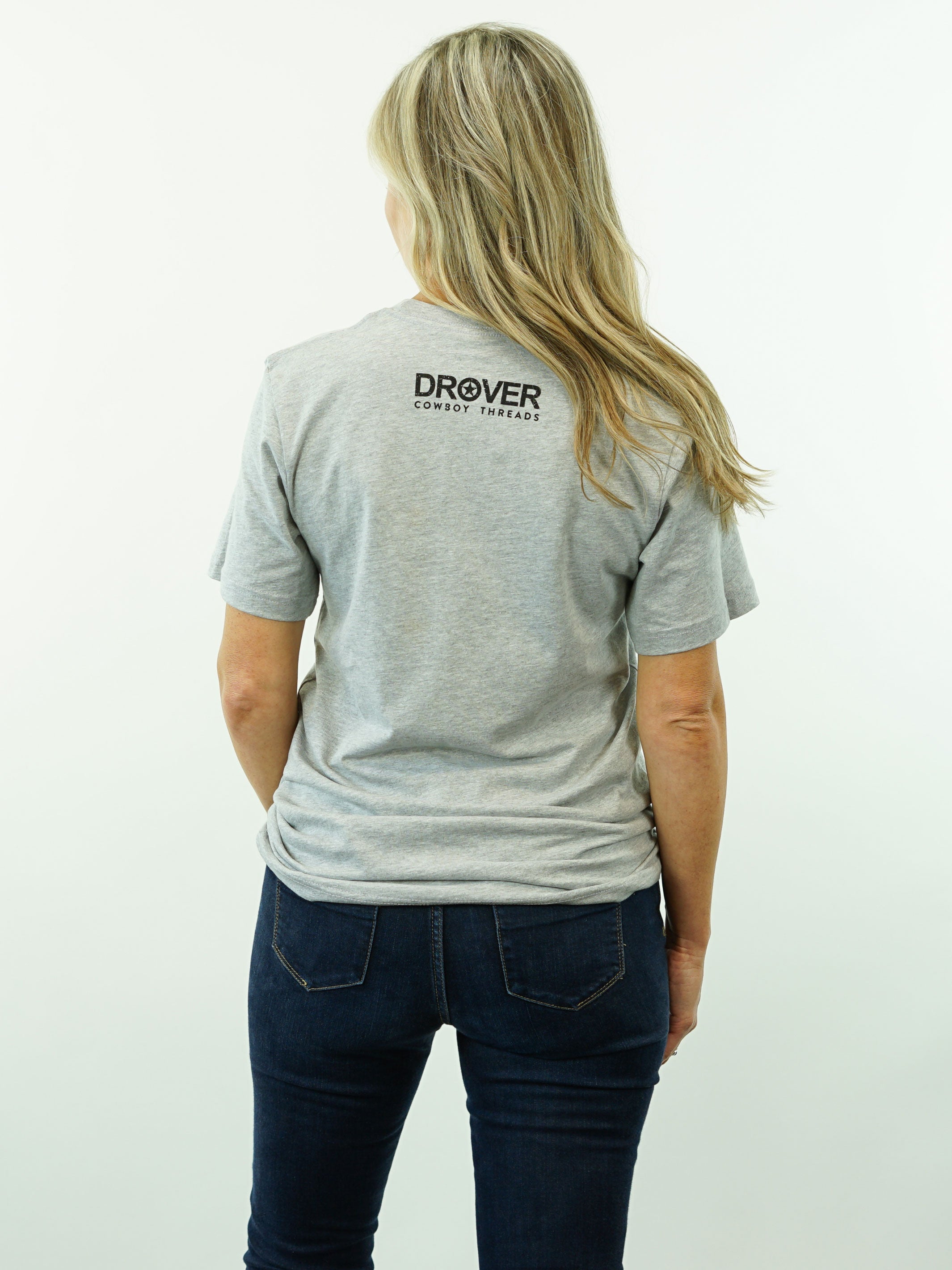 Cowboy Life Happy Wife - Standard Cut, T-Shirt Grey