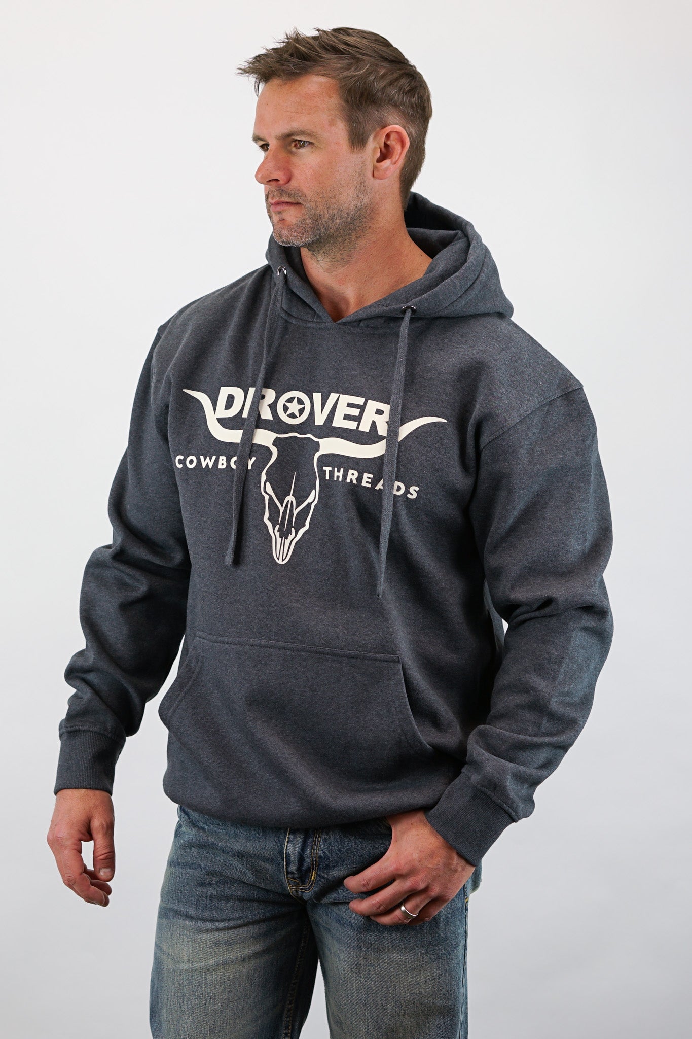 Hoodie, Drover Logo -Graphite Color