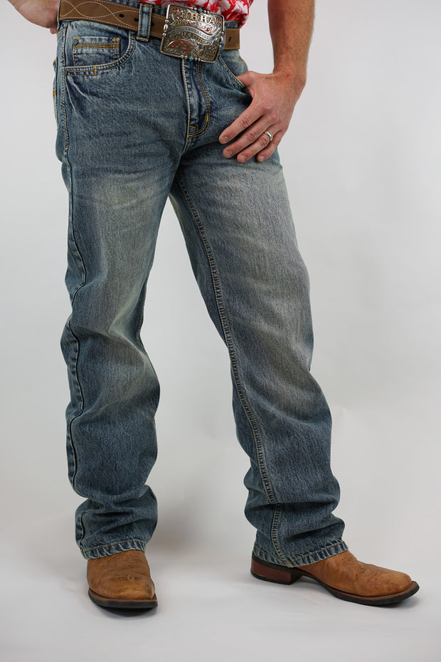 Canyon Fit - Relaxed, Mid-Rise, Straight Leg, Boot Cut (Medium Washed & Faded)