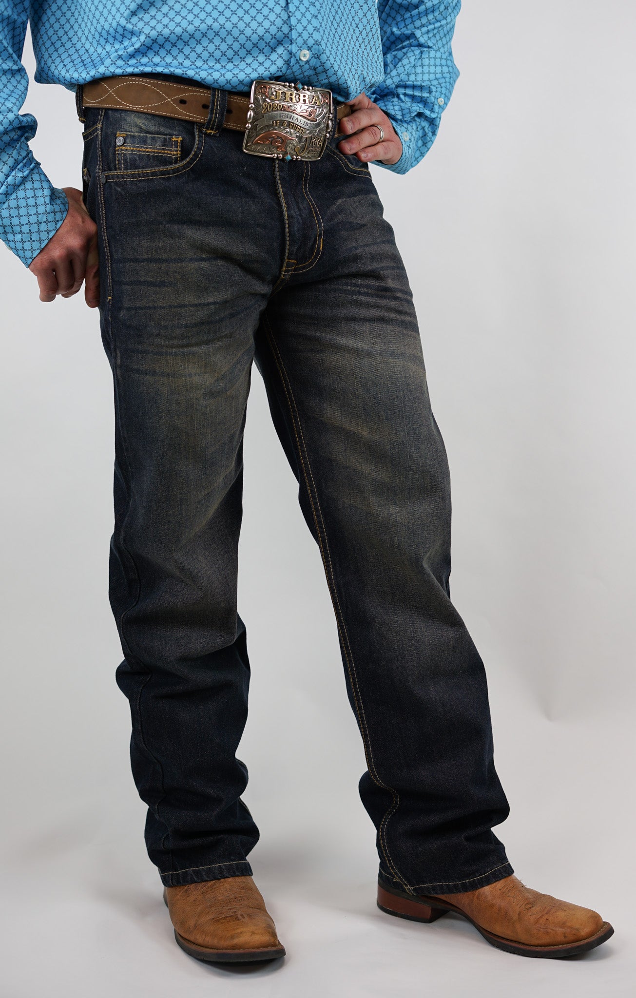 Canyon Fit - Relaxed, Mid-Rise, Straight Leg, Boot Cut (Dark Washed & Faded)