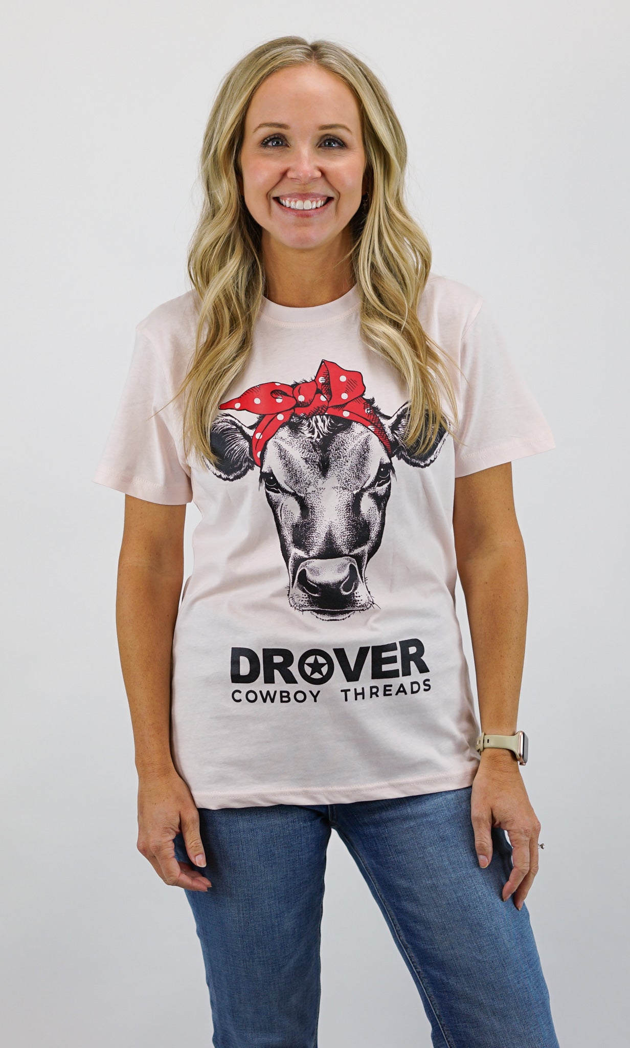 T-Shirt - Cute Heifer Tee - Light Pink