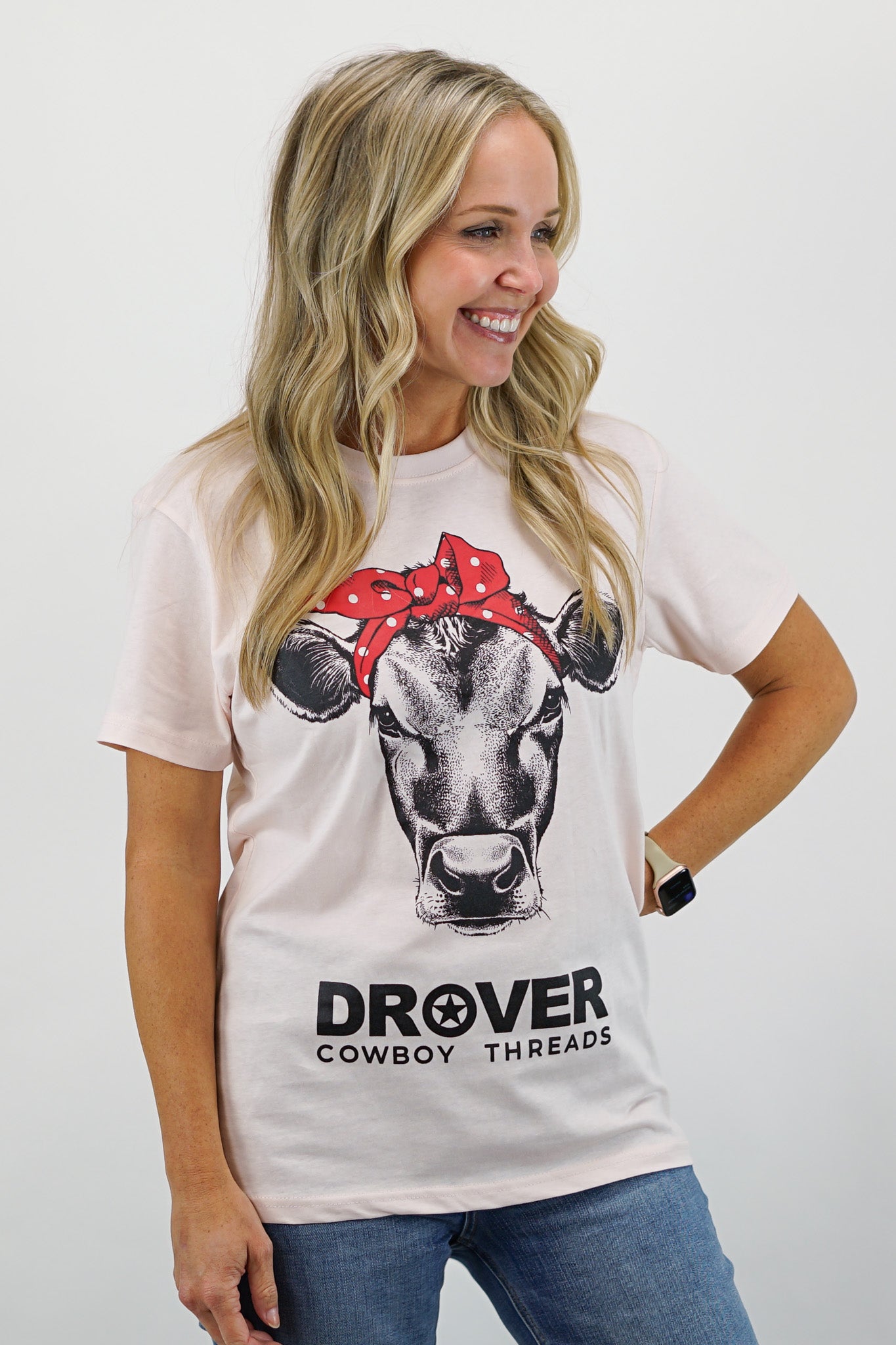T-Shirt - Cute Heifer Tee - Light Pink