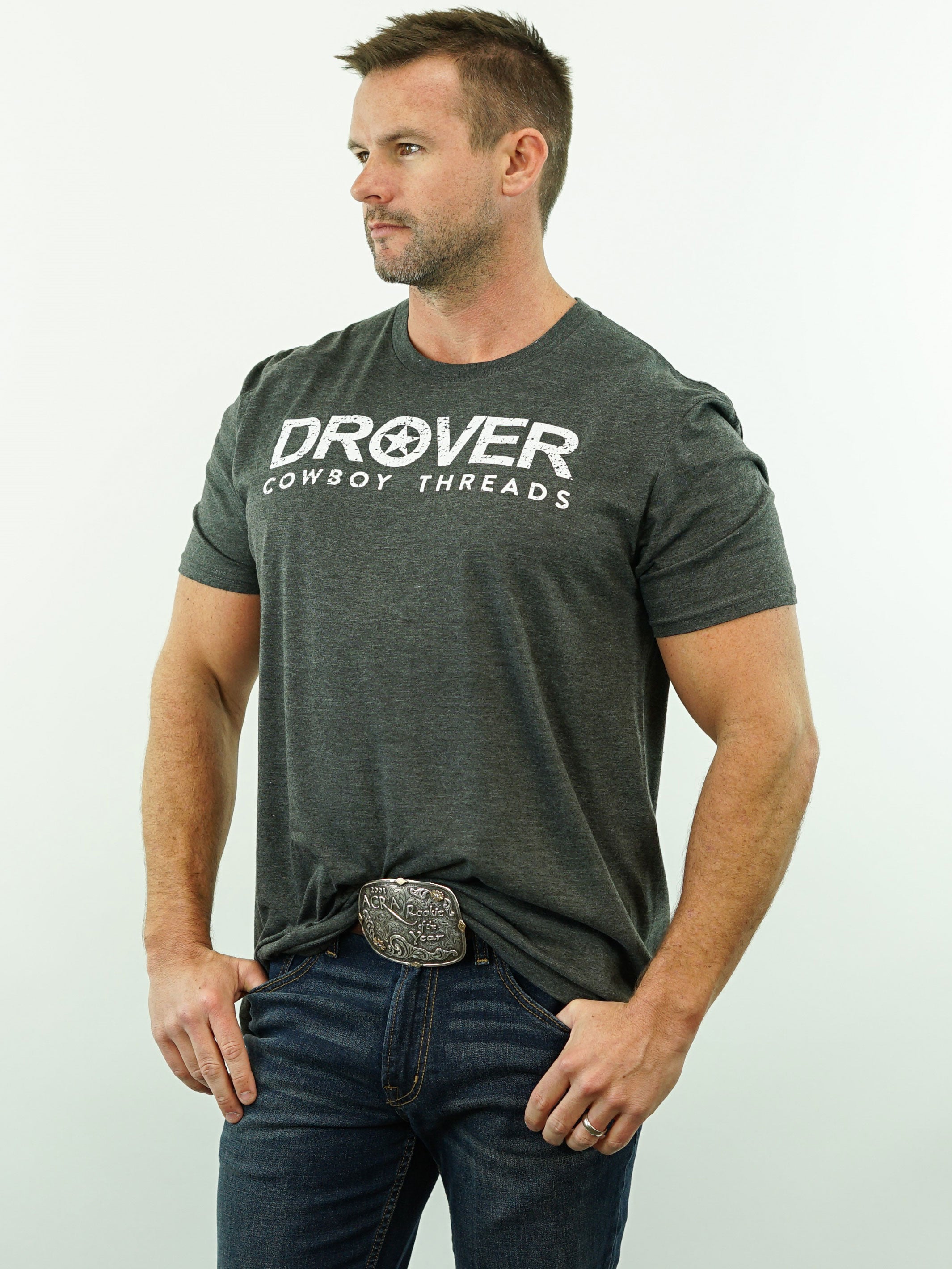 Drover Cowboy Threads - T-Shirt, Graphite Heather