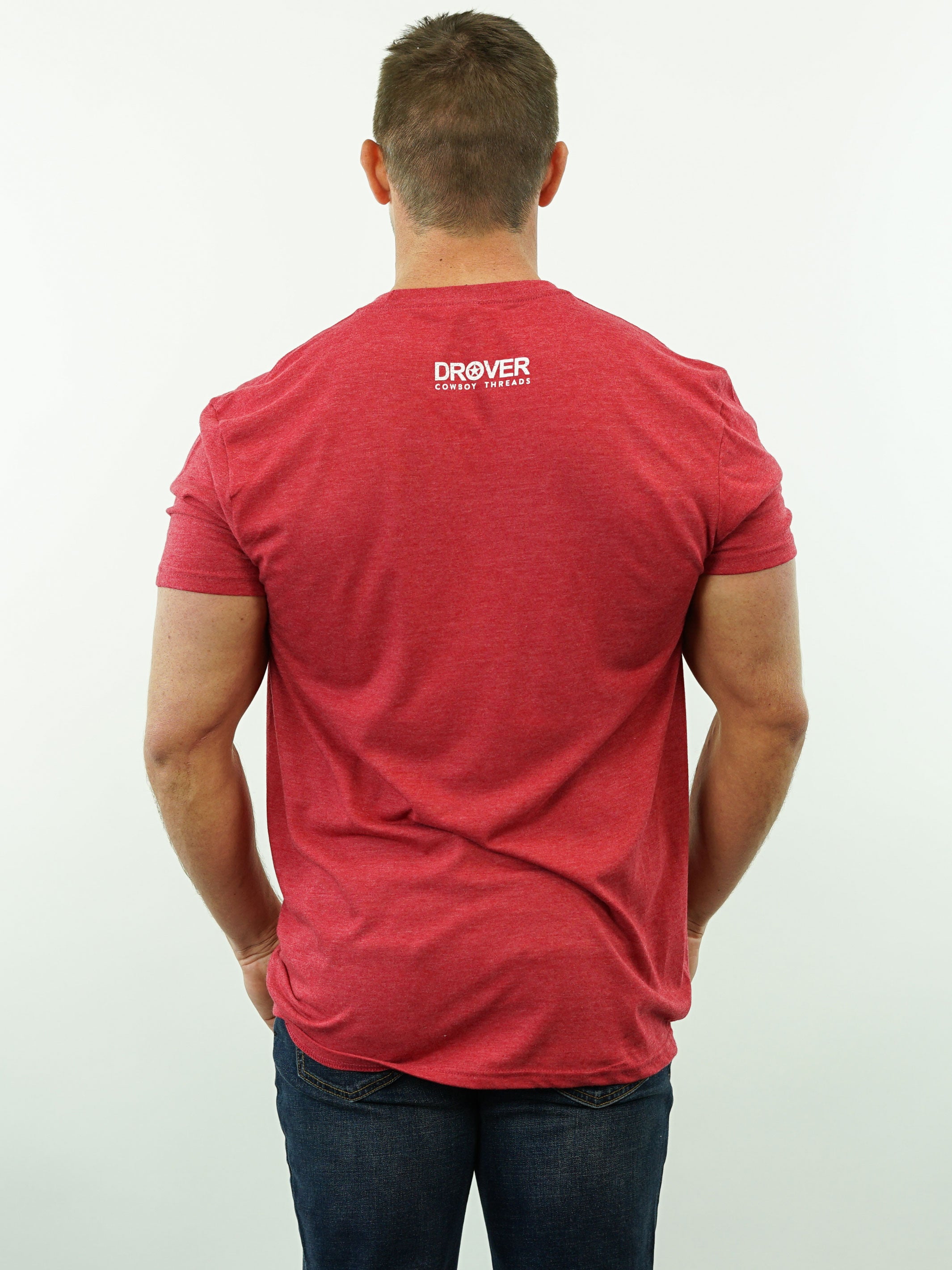 Drover Cowboy Threads - T-Shirt, Red Heather