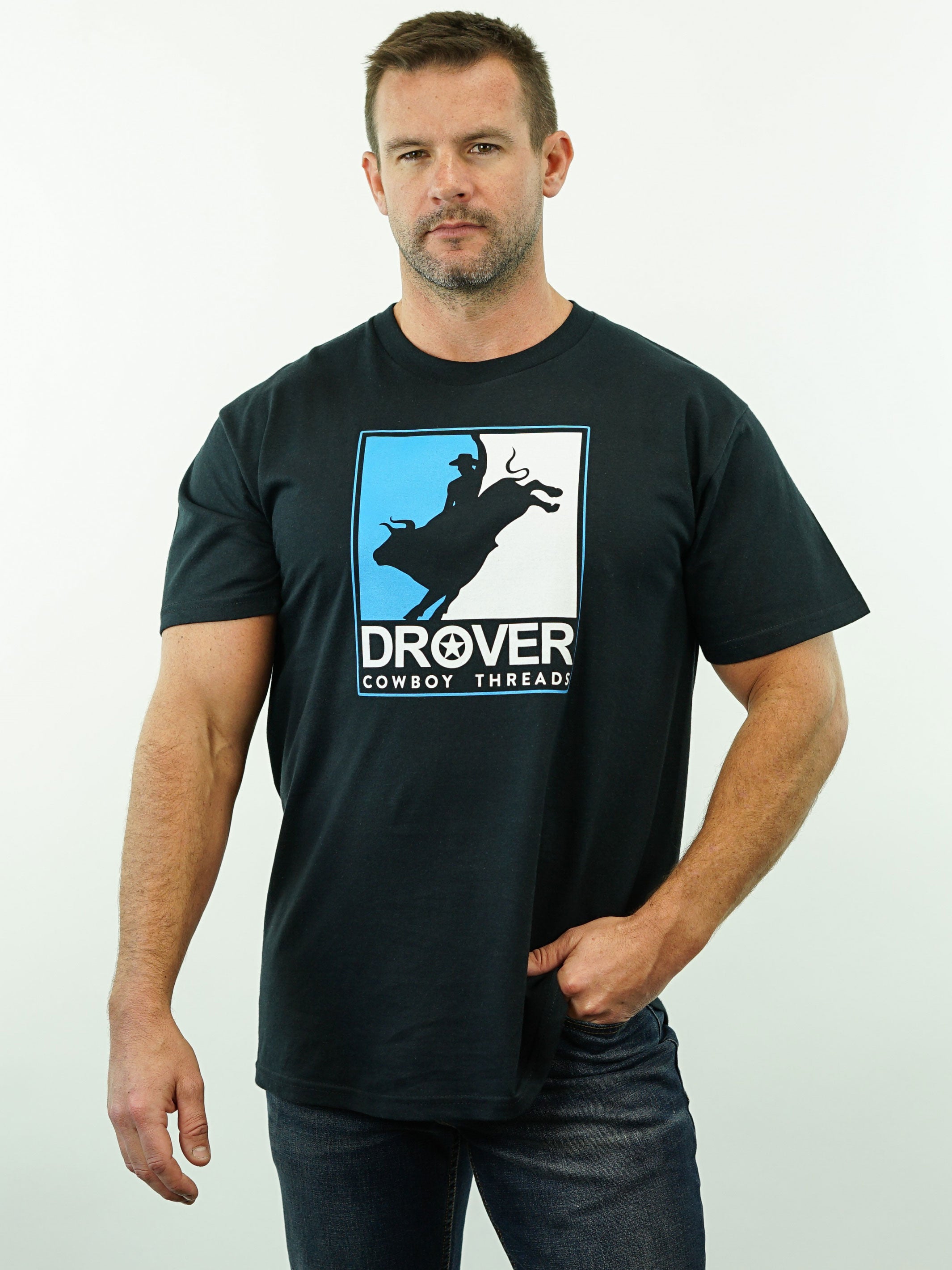 Drover Rodeo - T-Shirt, Black