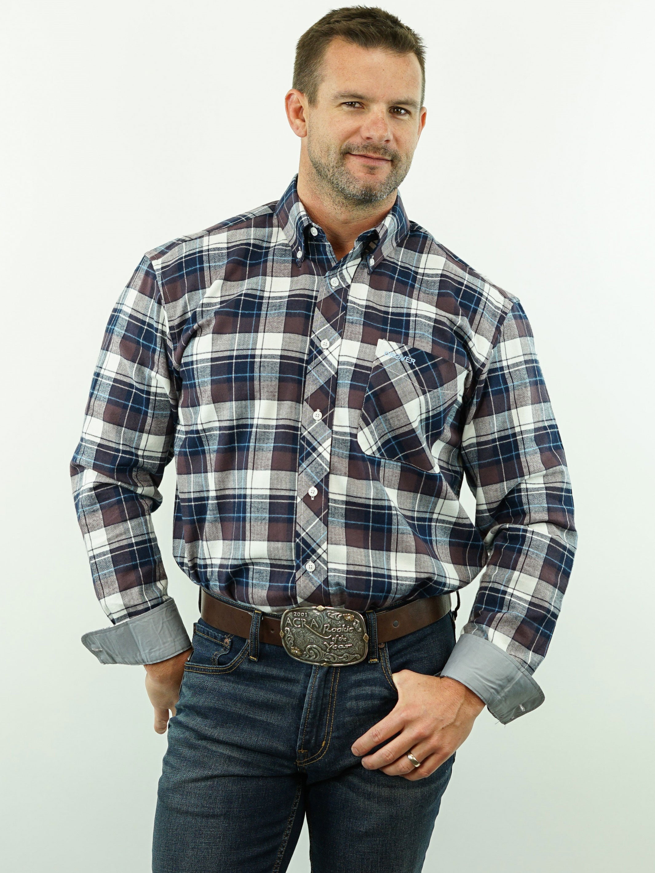 Posse - Plaid, Option Cuff, Classic Fit Shirt