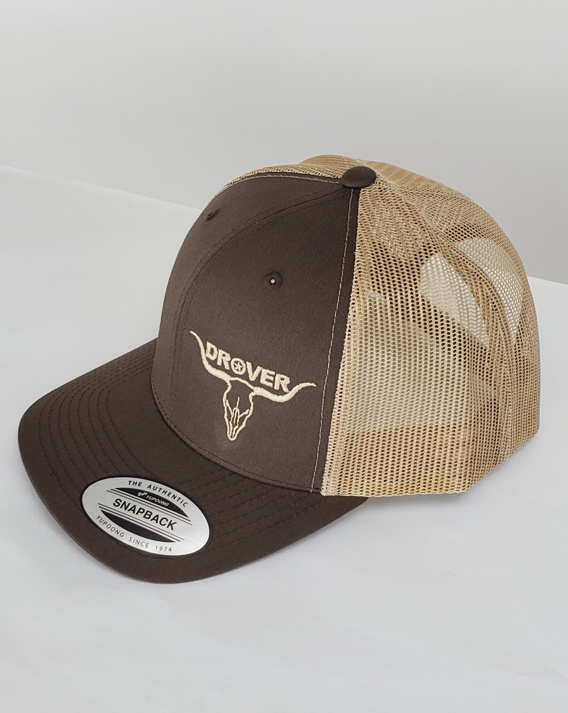 Yupoong, Snapback, Trucker Cap, Brown with Khaki Mesh