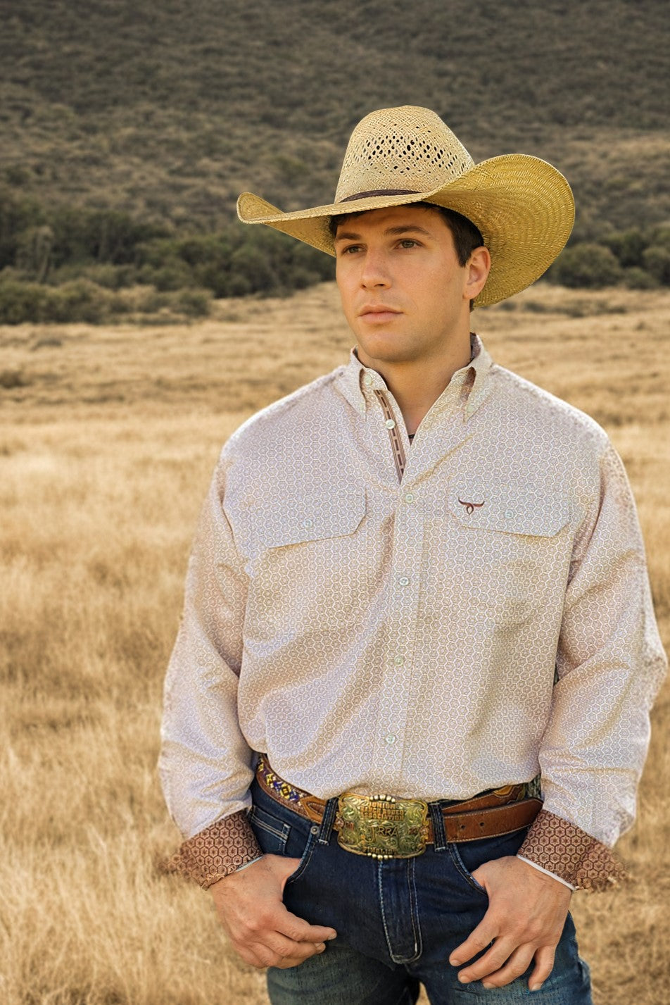 Drover Men's Western Shirt Signature Series - Performance Vent Shirt - Six-Shooter main image 0