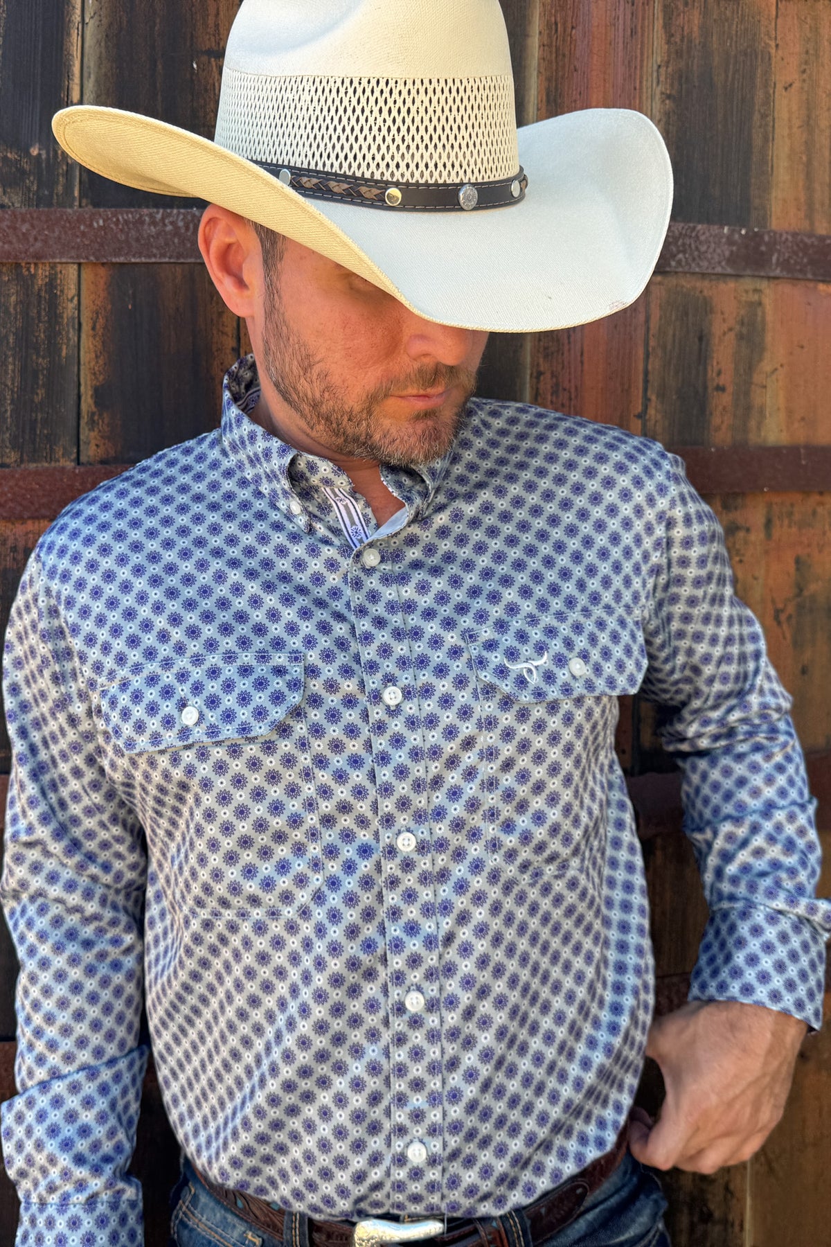Drover Men's Western Shirt Signature Series Performance Vent Shirt- Scout