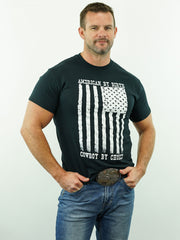 American By Birth, Cowboy By Choice - T-Shirt, Black