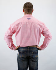 Signature Series - Bounty - Print, Option Cuff, Classic Fit Shirt (Pink Diamonds)
