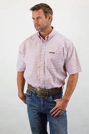 Signature Series - Vaquero - Red White and Blue Aztec Print, Classic Fit Short Sleeve Shirt