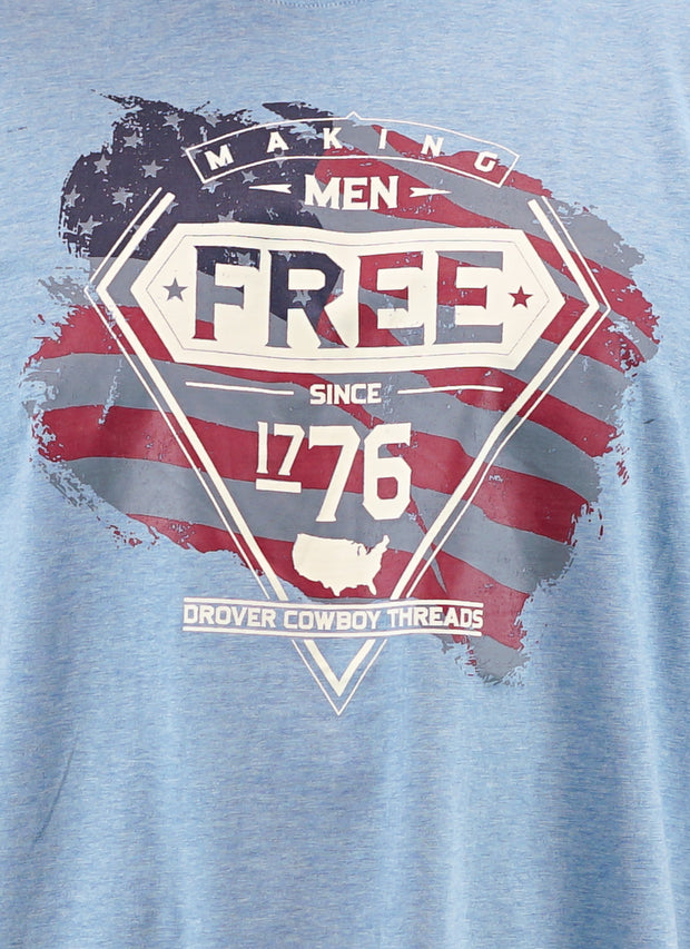 T-Shirt - Making Men Free Since 1776 - Heathered Light Blue