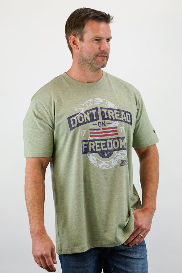 T-Shirt - Don't Tread On Freedom - Heathered Green