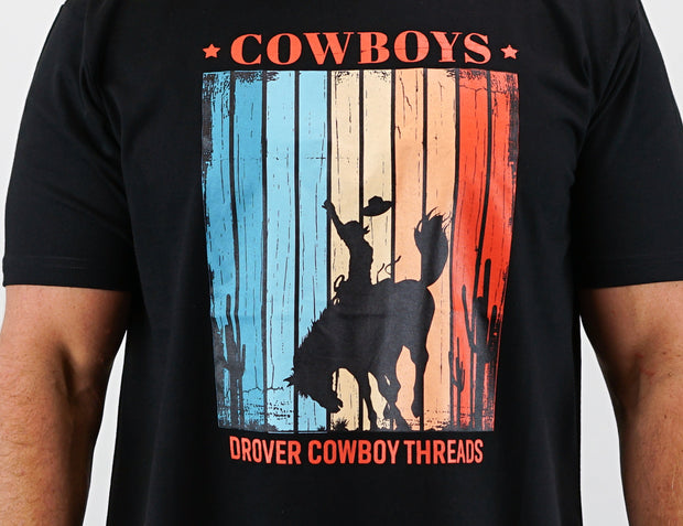 T-Shirt - Bucking Horse - Black