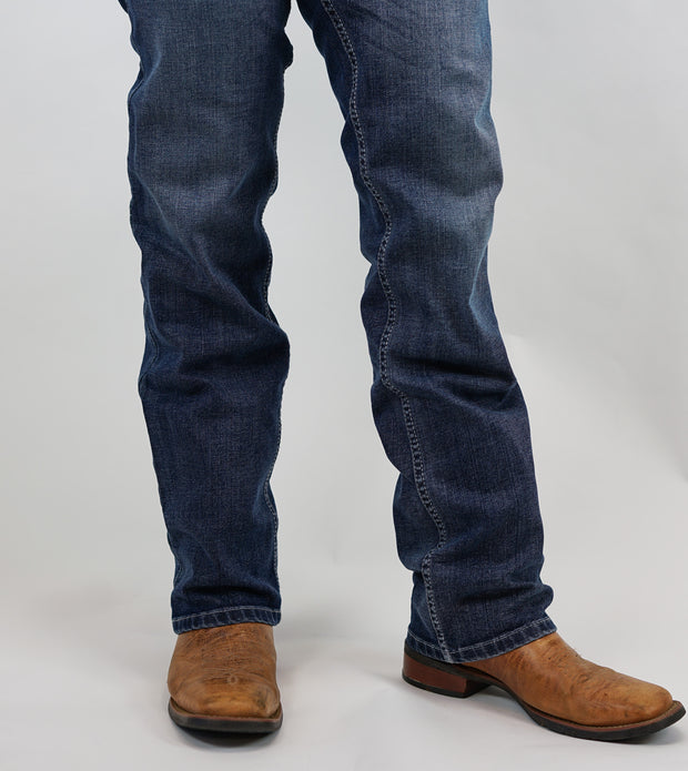 Denim Jeans - Badlands Fit - STRETCH Fabric, Slim, Low-Rise, Straight Leg, Boot Cut (Mid Wash & Faded)
