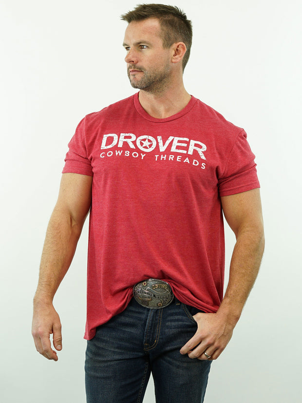 Drover Cowboy Threads - T-Shirt, Red Heather