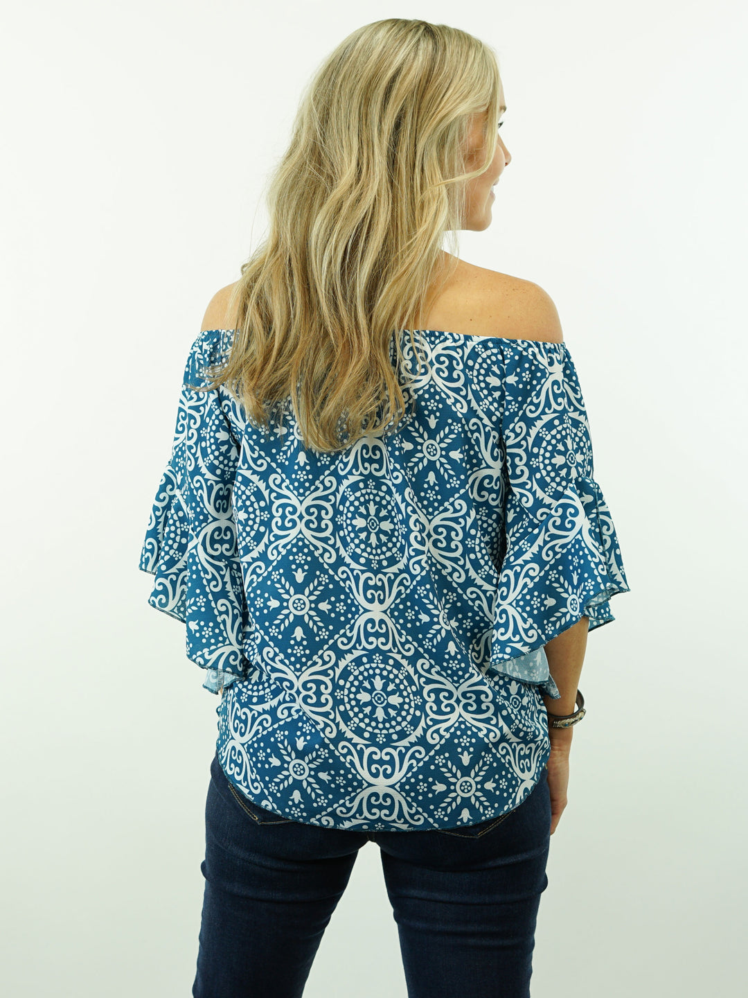 Off the shoulder cowgirl tops hot sale