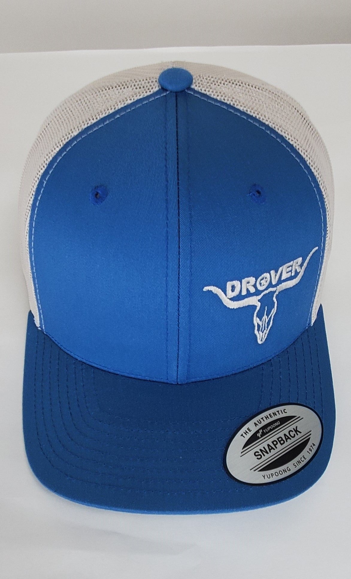 Yupoong, Snapback, Trucker Cap, Steel Blue with Silver Mesh