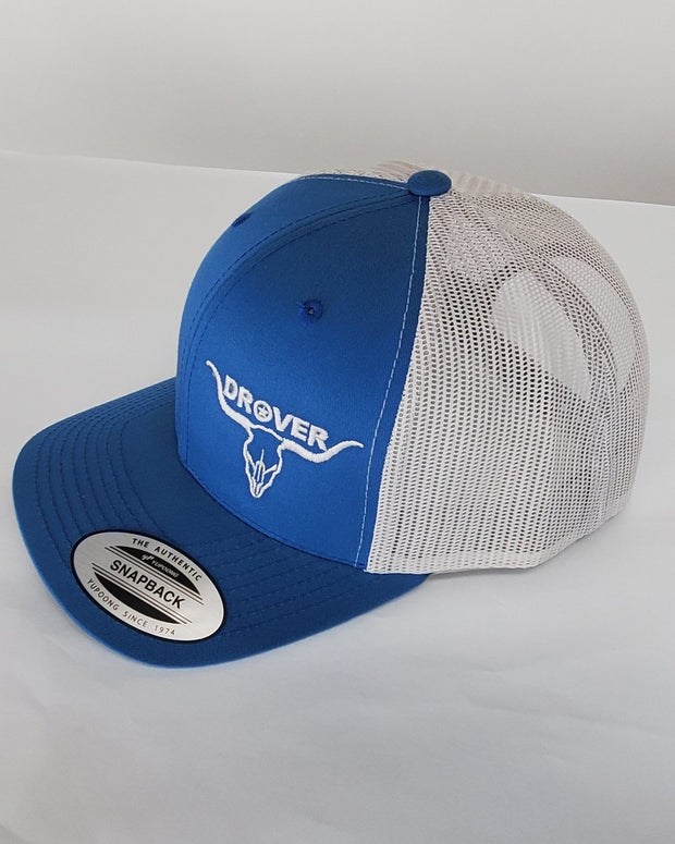 Yupoong, Snapback, Trucker Cap, Steel Blue with Silver Mesh