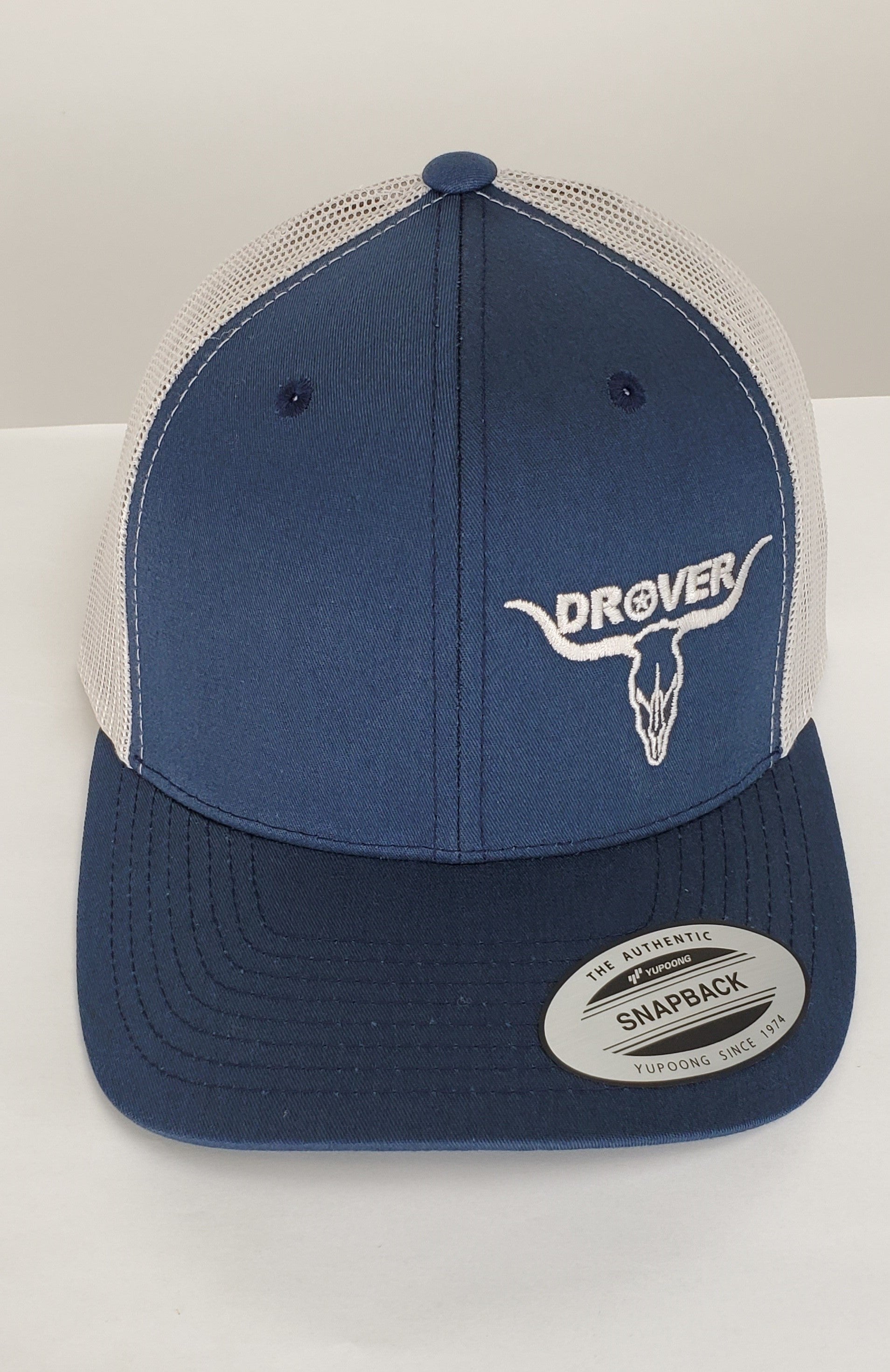 Yupoong, Snapback, Trucker Cap, Navy Blue with Silver Mesh